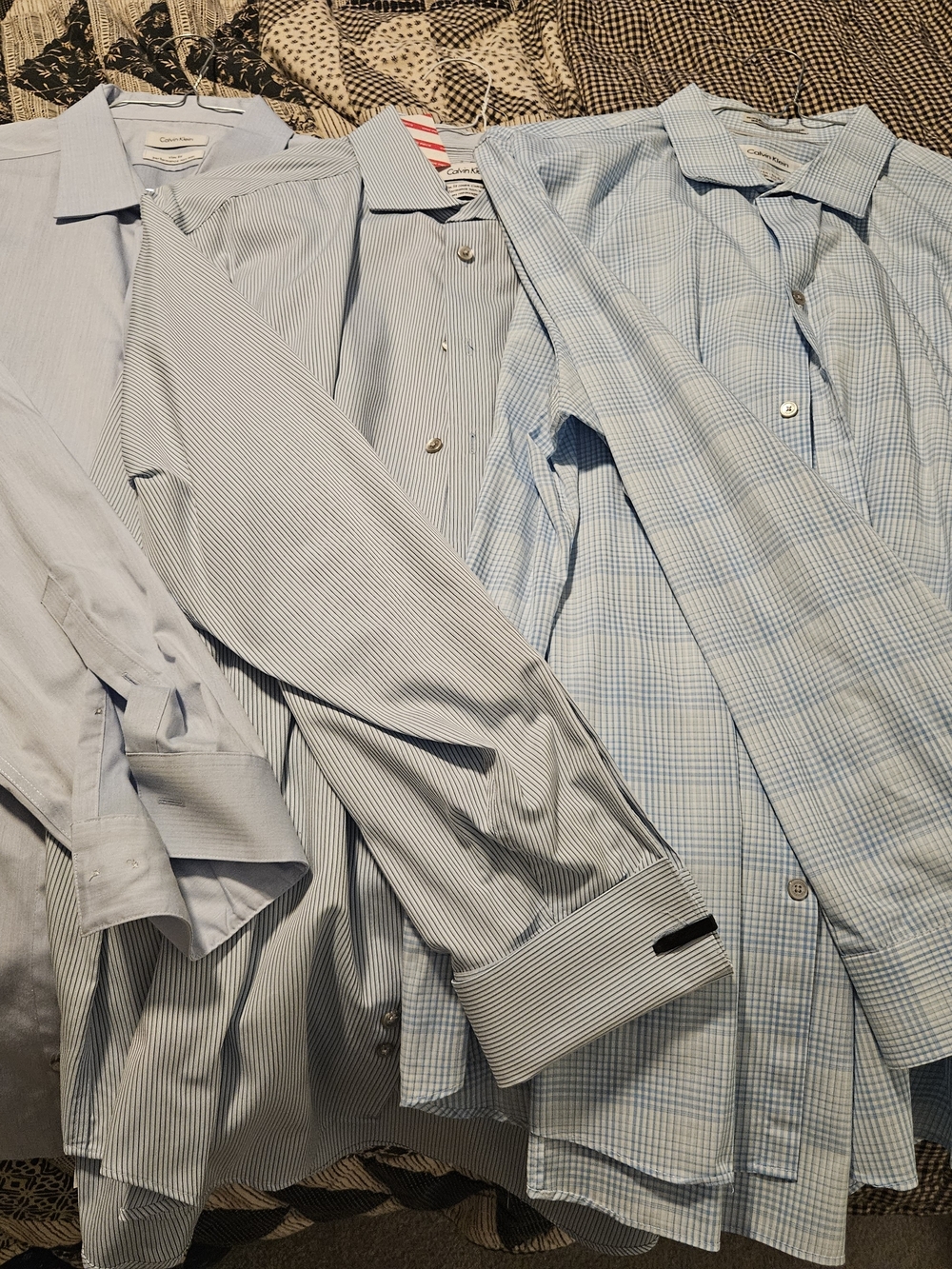 3 Calvin Klein Mens Button Down Shirts